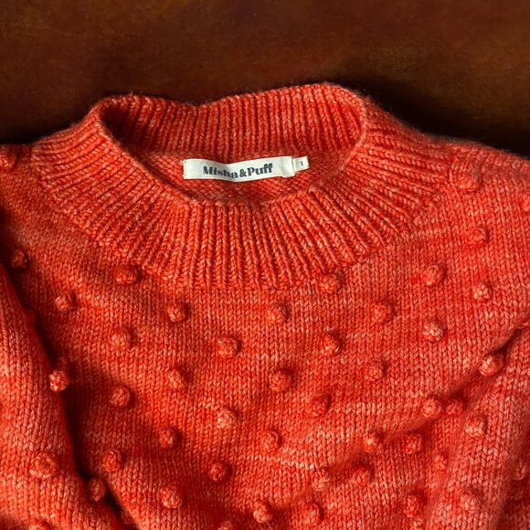 Misha & Puff Adult Popcorn Sweater Red Flame Wool (Size 1) - Picture 4 of 9